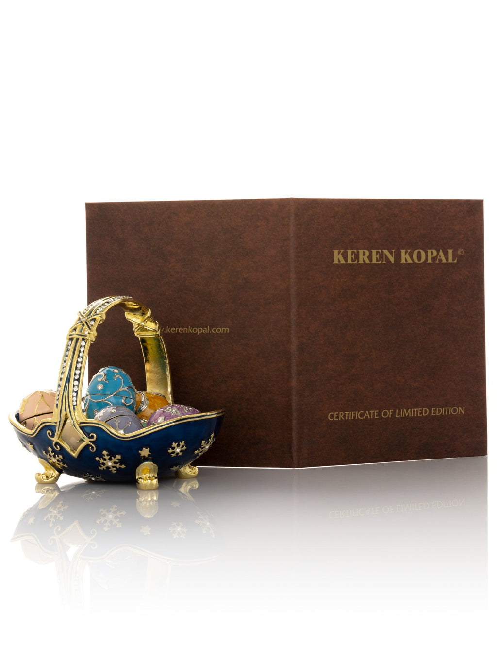 Blue Basket Carrying Small Easter Eggs